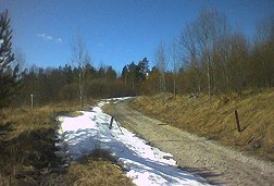 N�kym� portilta. Huomaa mittausputki vasemmalla.