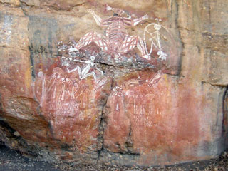 Aboriginal rock art at Nourlangie in Kakadu National Park. (Picture: kuvaweopu)