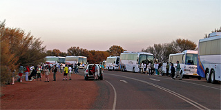 This was the unfortunate view greeting us at Uluru when the sun finally came up. (Picture: Gandi)